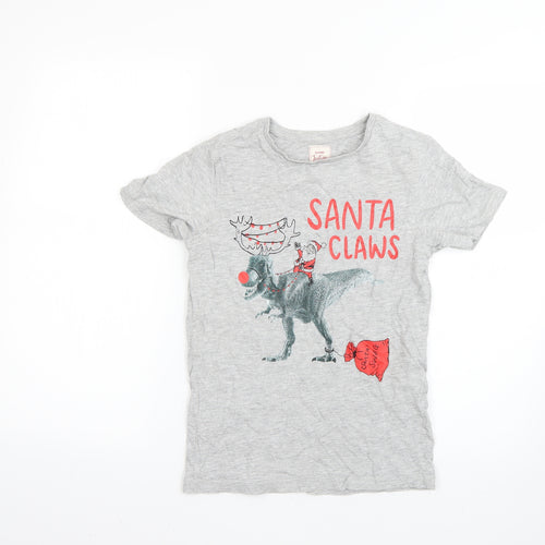George Boys Grey Geometric  Basic T-Shirt Size 10-11 Years