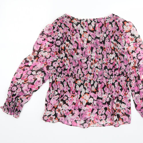 Zara Womens Multicoloured Floral  Basic Blouse Size M