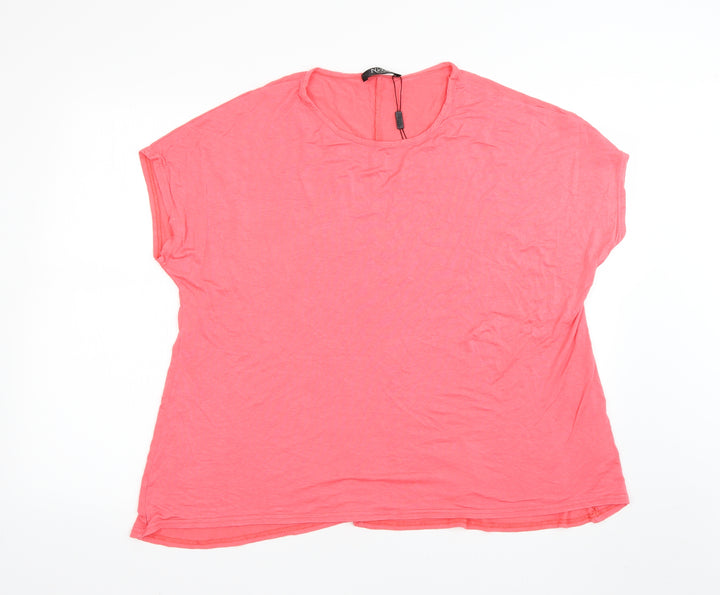 Nicole Womens Pink   Basic T-Shirt Size M