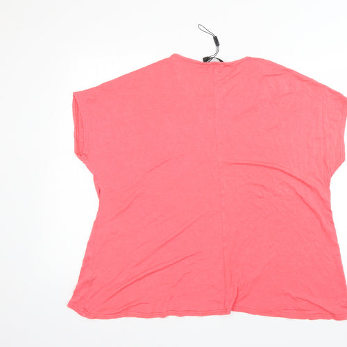 Nicole Womens Pink   Basic T-Shirt Size M