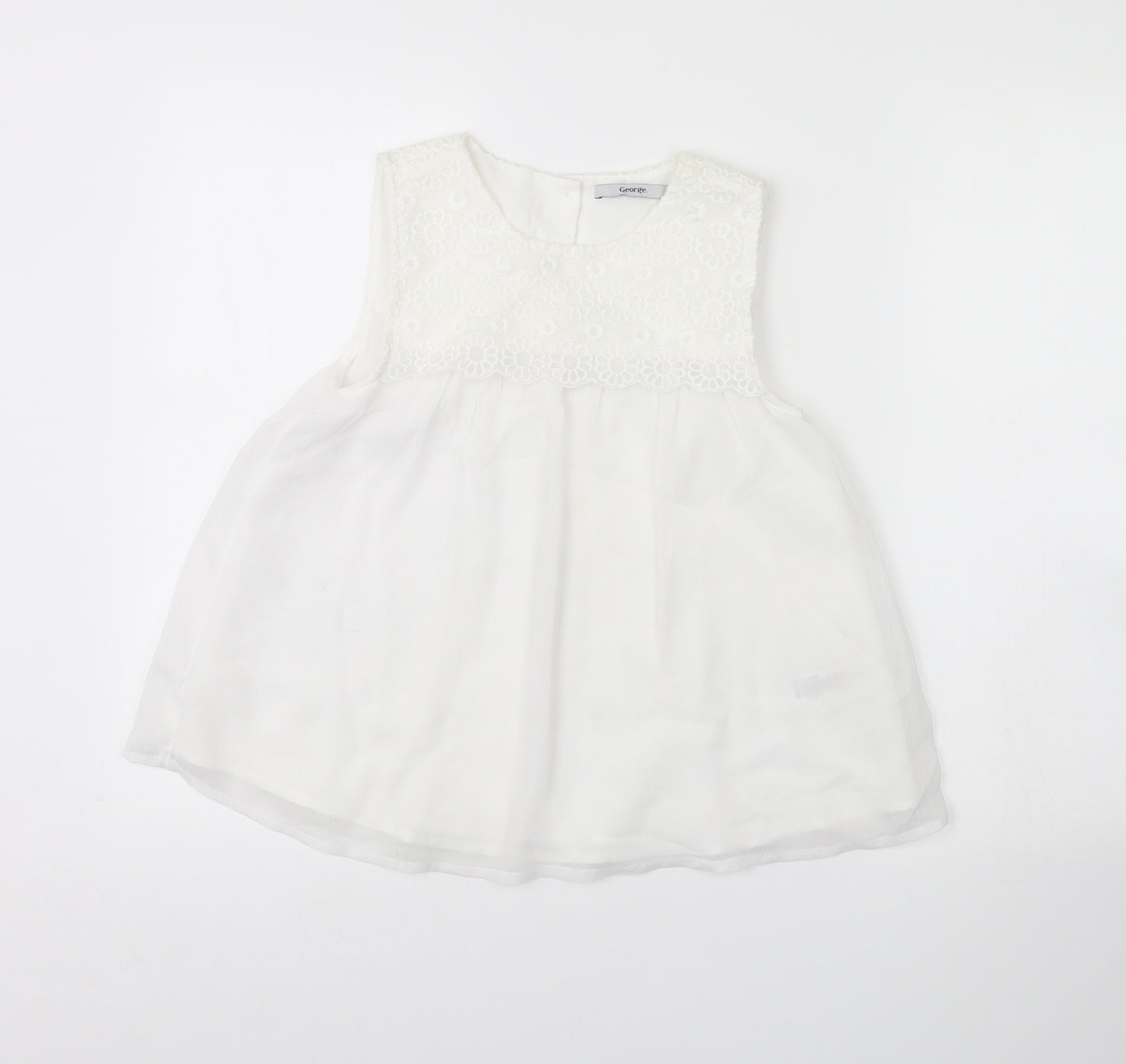 George Girls White   Fit & Flare  Size 10 Years