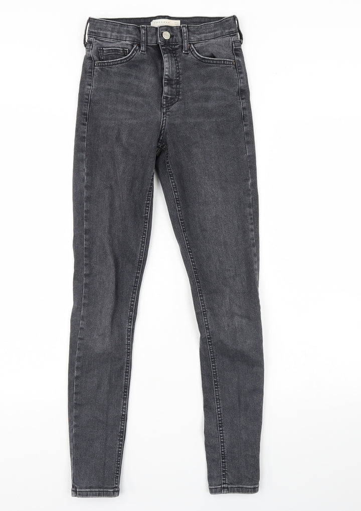 Topshop Womens Black Denim Skinny Jeans Size 26 in L34 in