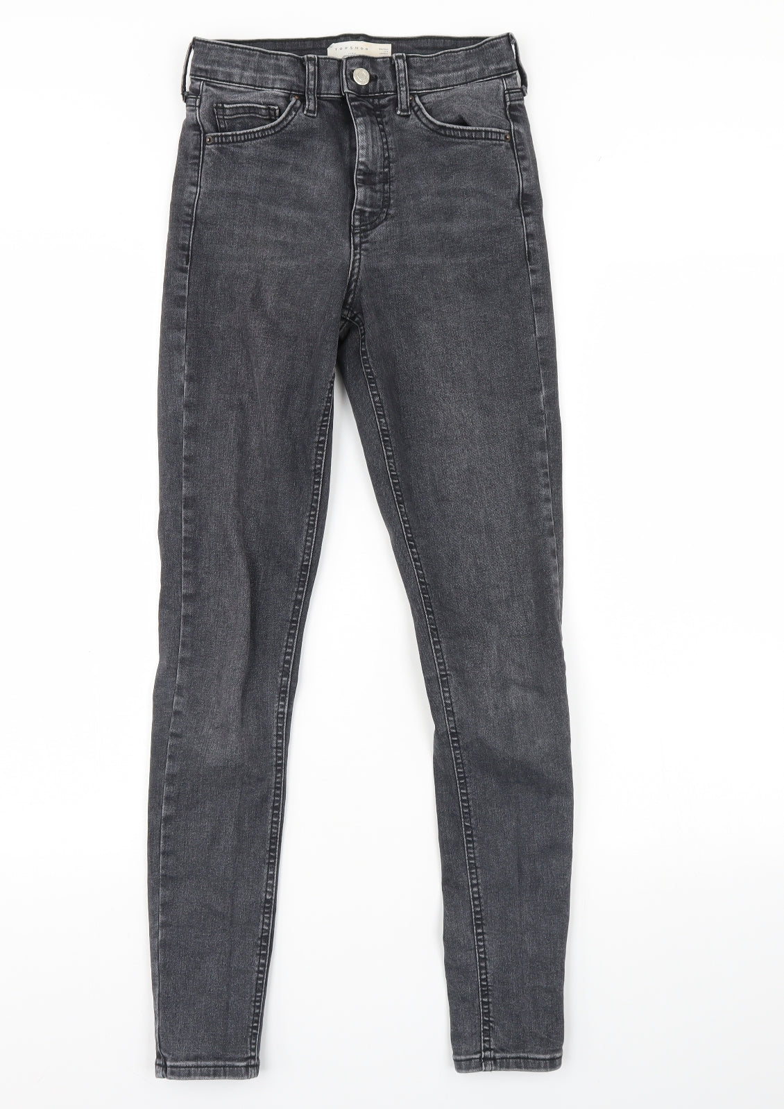 Topshop Womens Black  Denim Skinny Jeans Size 26 in L34 in