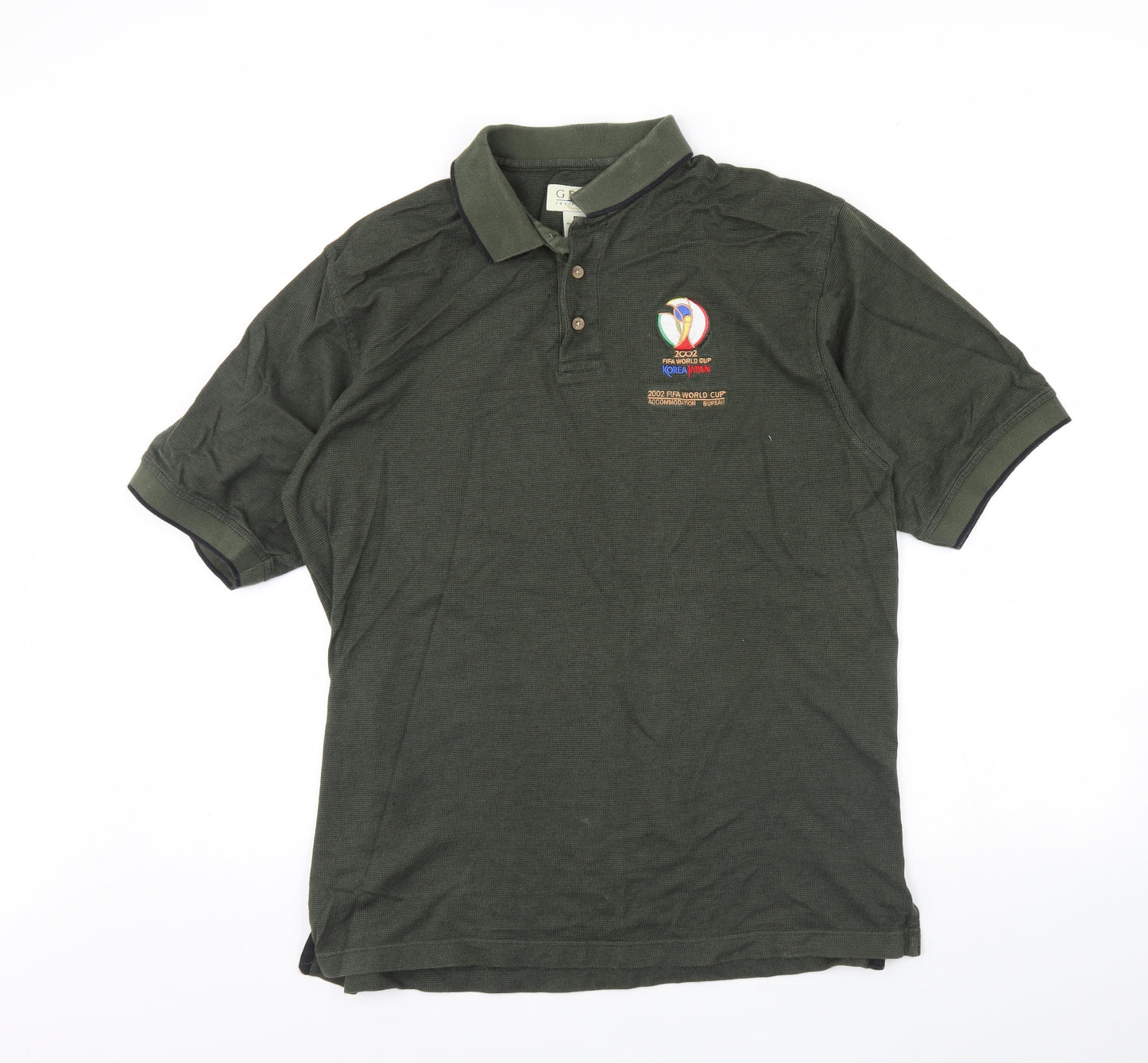 GEAR FOR SPORTS Mens Green    Polo Size L  - fifa world cup 2002