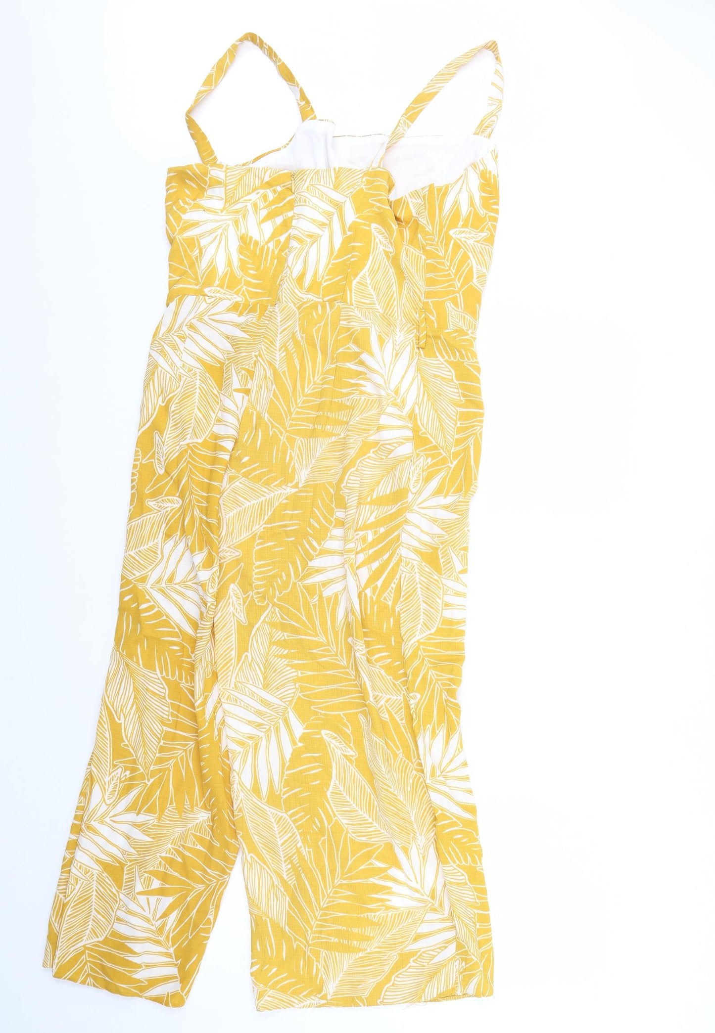 Primark Womens Yellow Floral  Playsuit One-Piece Size 14