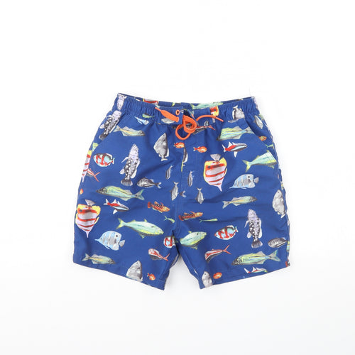 Monsoon Boys Blue Animal Print  Bermuda Shorts Size 7 Years