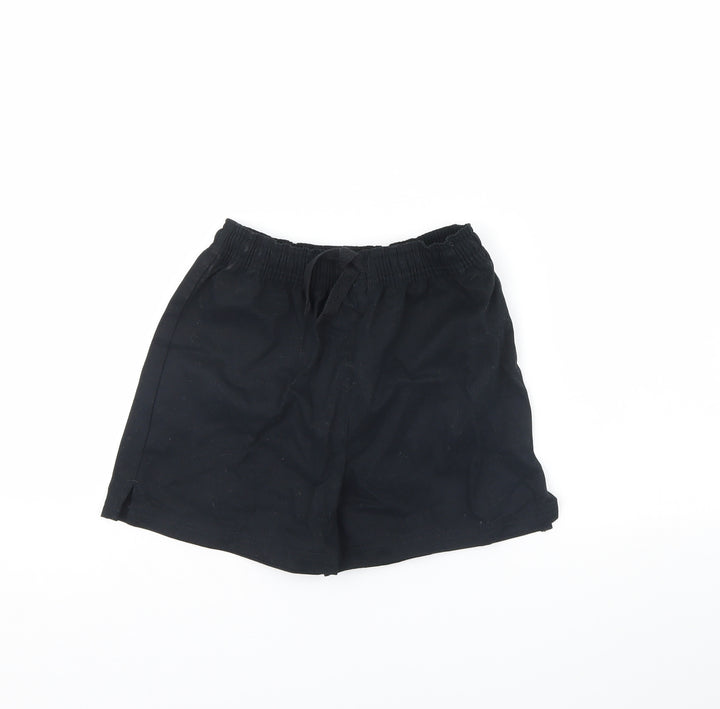 M&s Girls Black Cut-Off Shorts Size 7 Years
