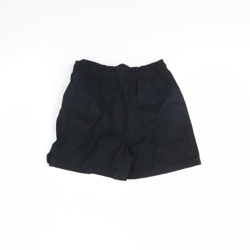 M&s Girls Black   Cut-Off Shorts Size 7 Years