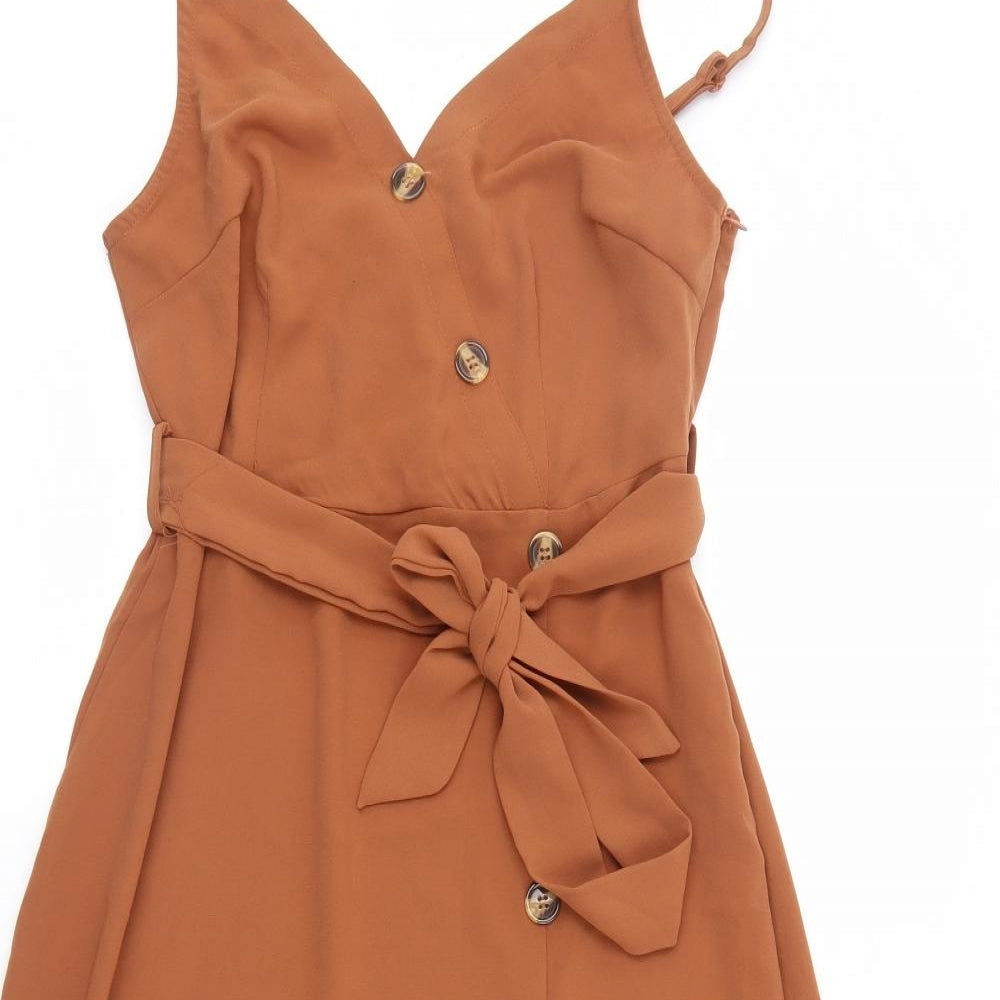 Boohoo Womens Brown   Fit & Flare  Size 12