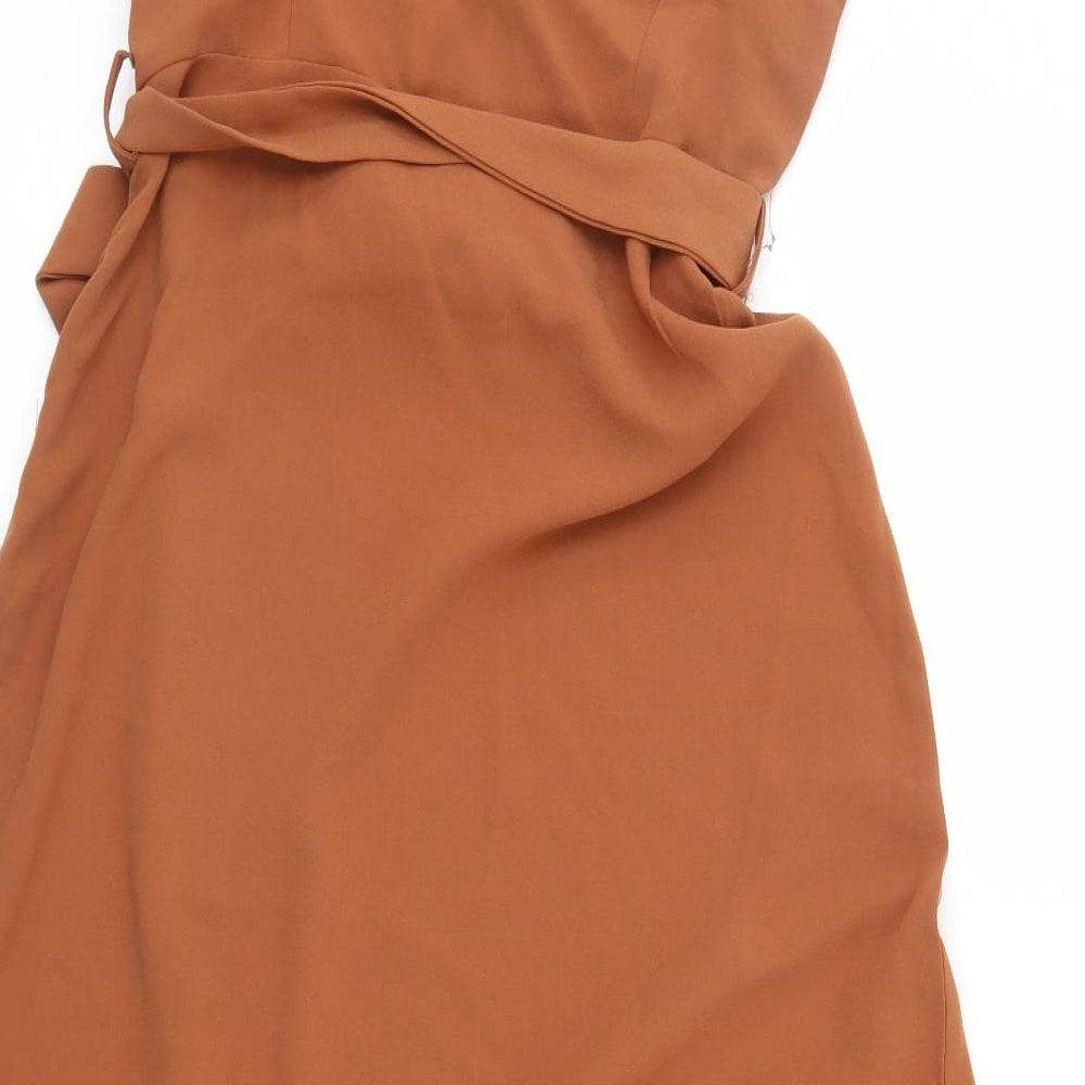 Boohoo Womens Brown   Fit & Flare  Size 12