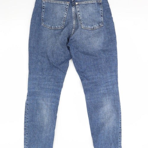 H&M Womens Blue  Denim Straight Jeans Size 8 L31 in