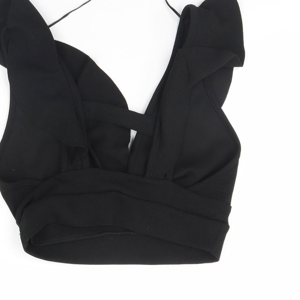Missy Empire Womens Black   Cropped Tank Size 10