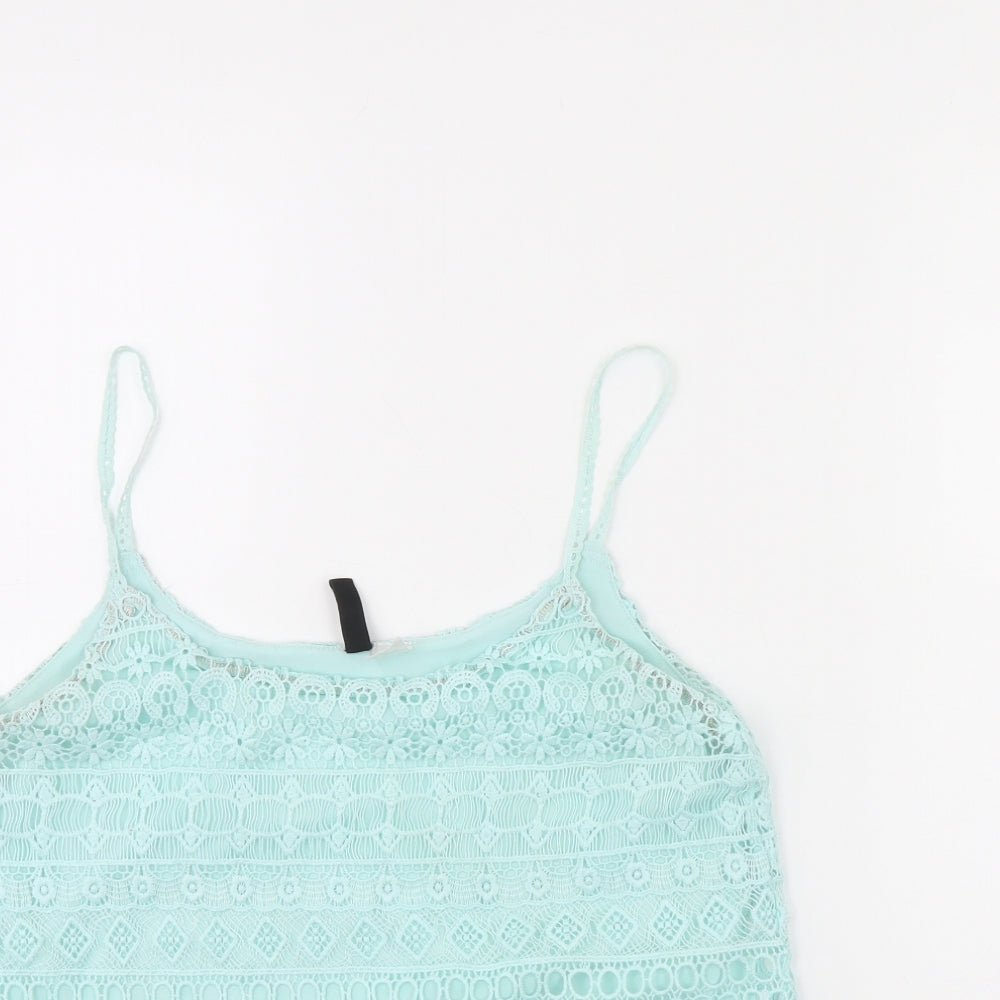 Divided Womens Green   Basic Tank Size S