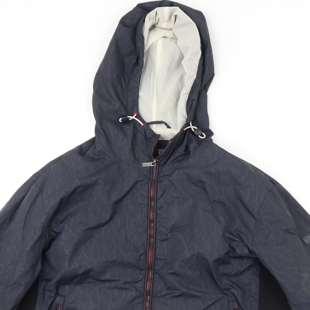 Armani Jeans Mens Blue   Rain Coat Coat Size XL