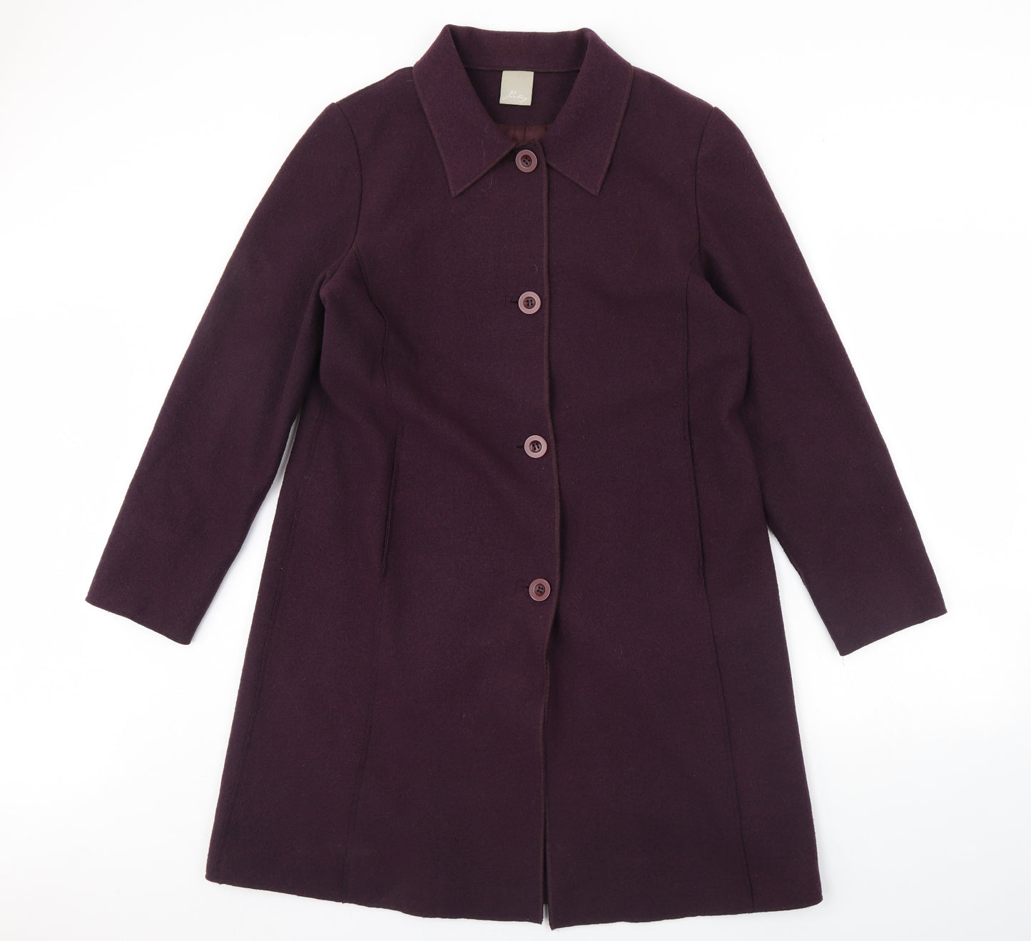 Poetry Womens Purple   Overcoat Coat Size 16