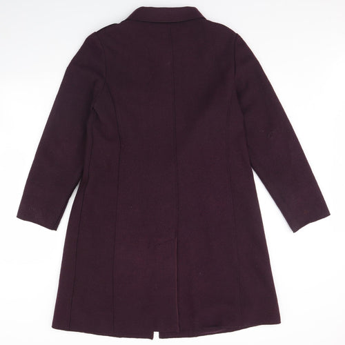 Poetry Womens Purple   Overcoat Coat Size 16