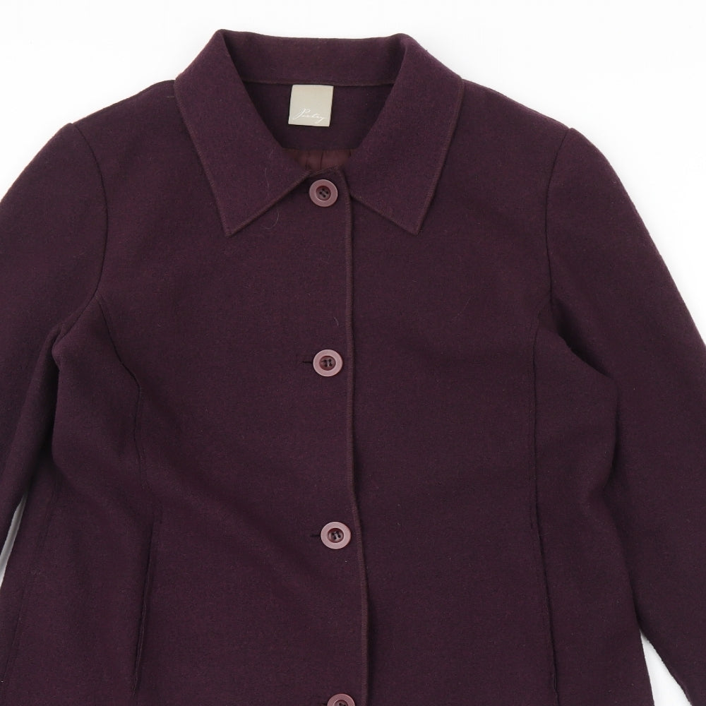 Poetry Womens Purple   Overcoat Coat Size 16