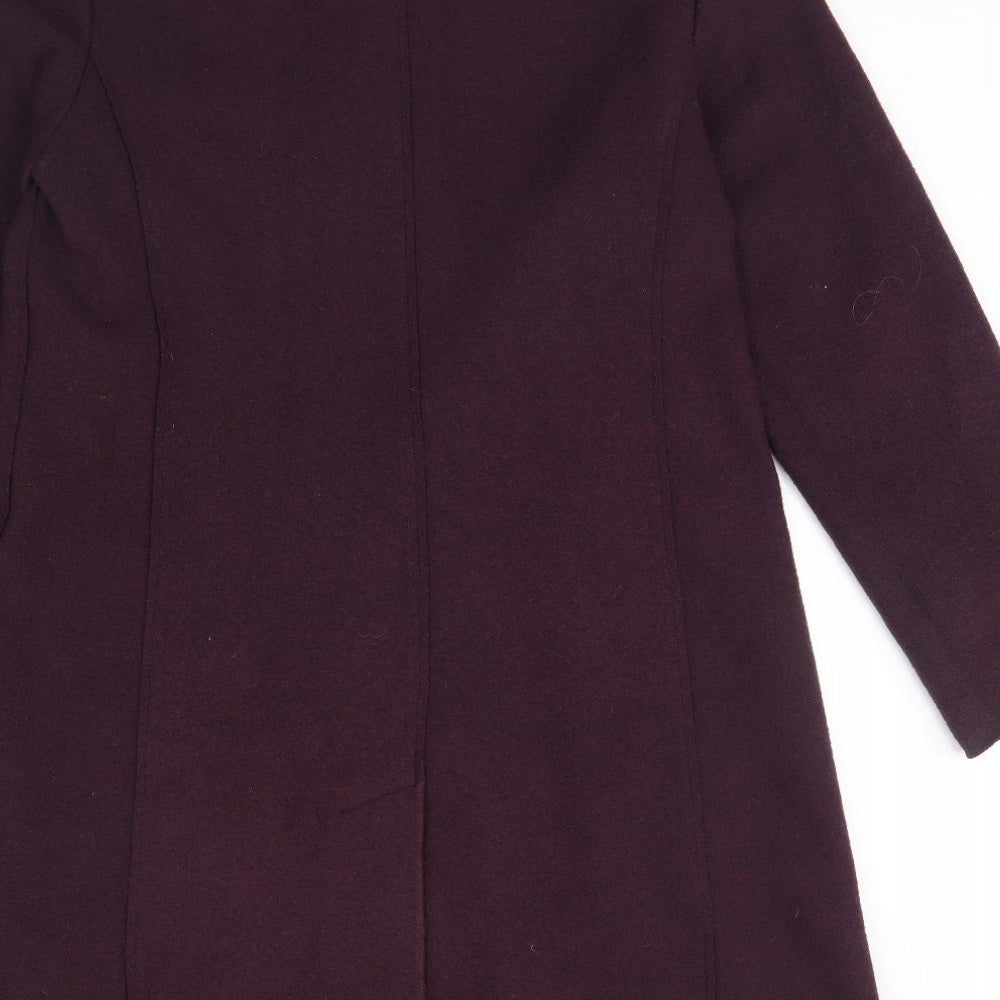 Poetry Womens Purple   Overcoat Coat Size 16