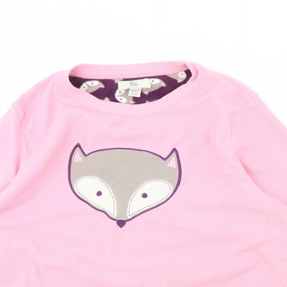 Love to lounge Womens Pink Solid Fleece Cami Pyjama Top Size L