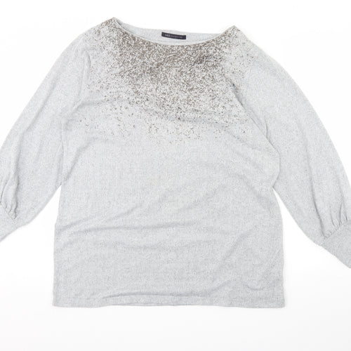 M&S Womens Grey   Pullover Jumper Size 16