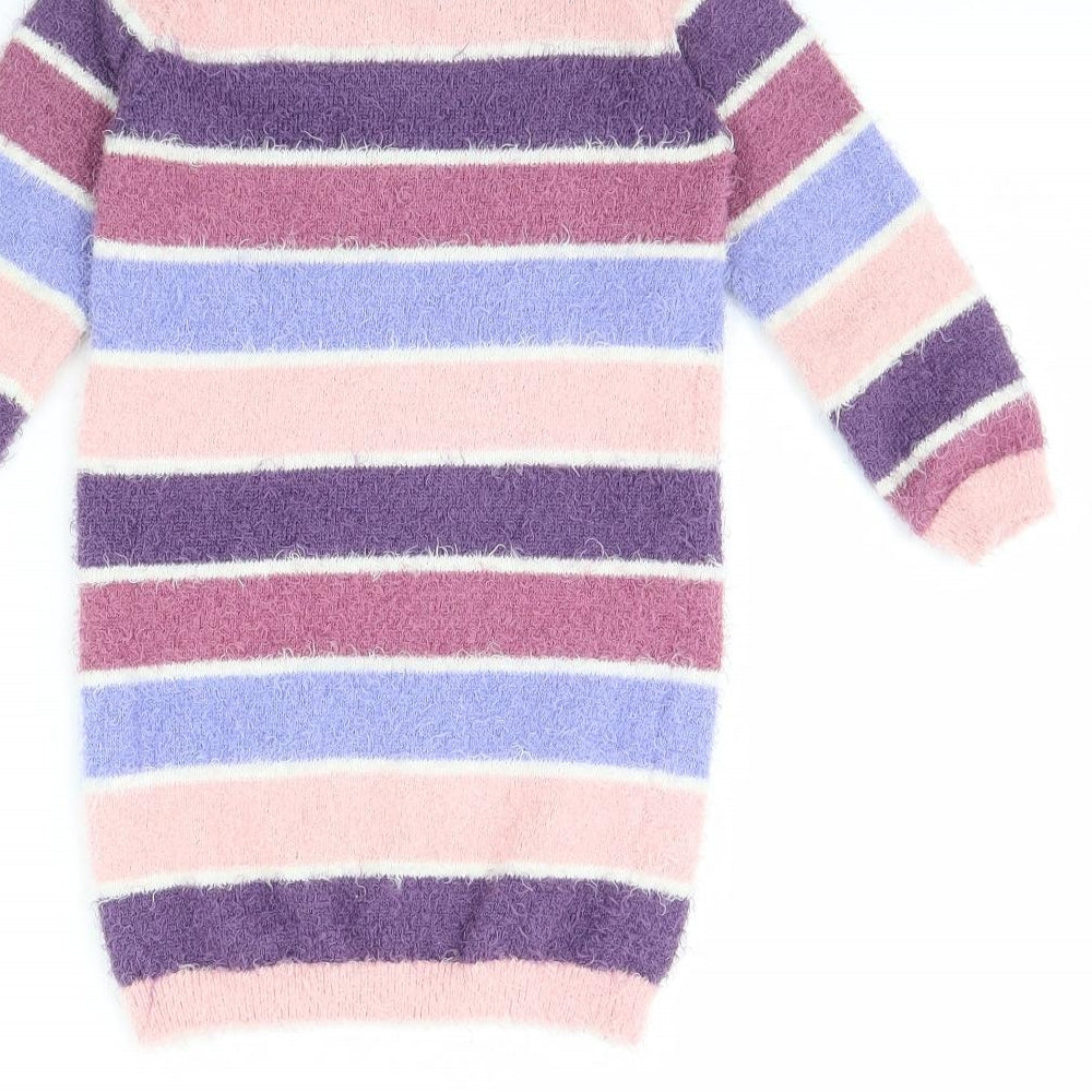 George Girls Blue Striped  Jumper Dress  Size 2 Years