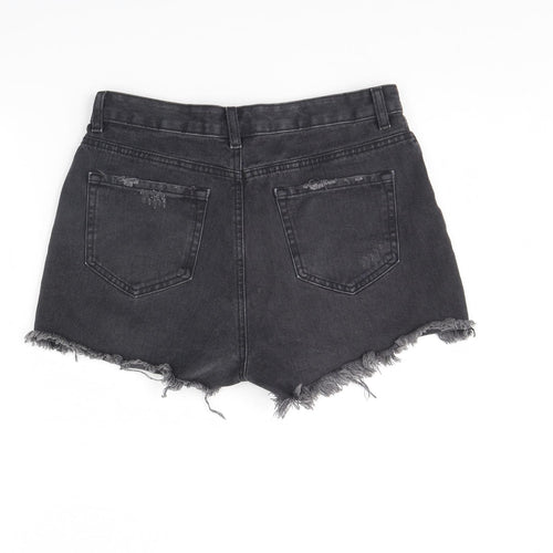 Denim & Co. Girls Black  Denim Cut-Off Shorts Size 12 Years