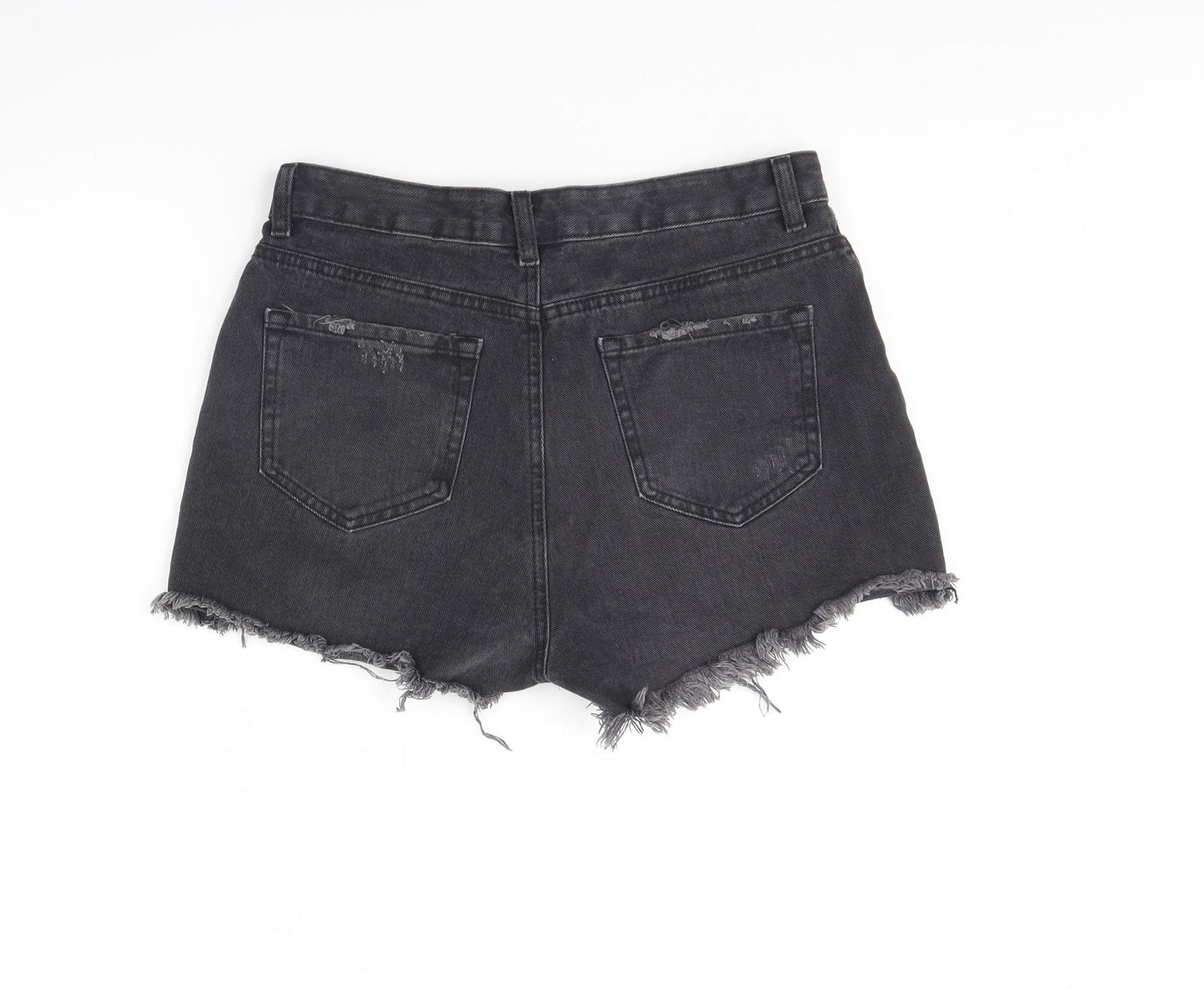 Denim & Co. Girls Black  Denim Cut-Off Shorts Size 12 Years