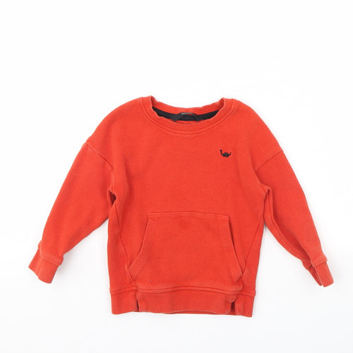 George Boys Orange   Pullover Jumper Size 2 Years