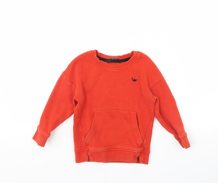 George Boys Orange Pullover Jumper Size 2 Years