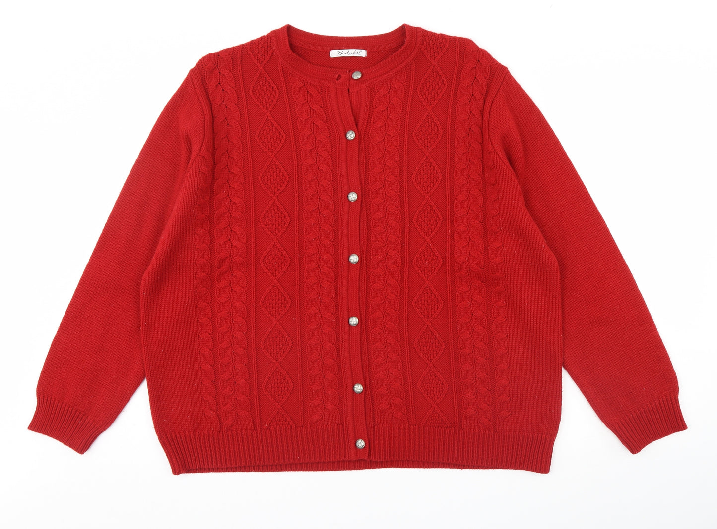 berketex Womens Red   Cardigan Jumper Size 22