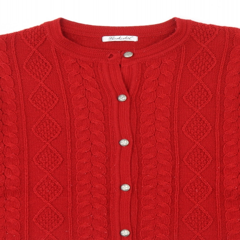 berketex Womens Red   Cardigan Jumper Size 22