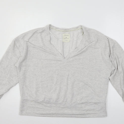 Primark Womens Grey  Jersey Pullover Sweatshirt Size 6