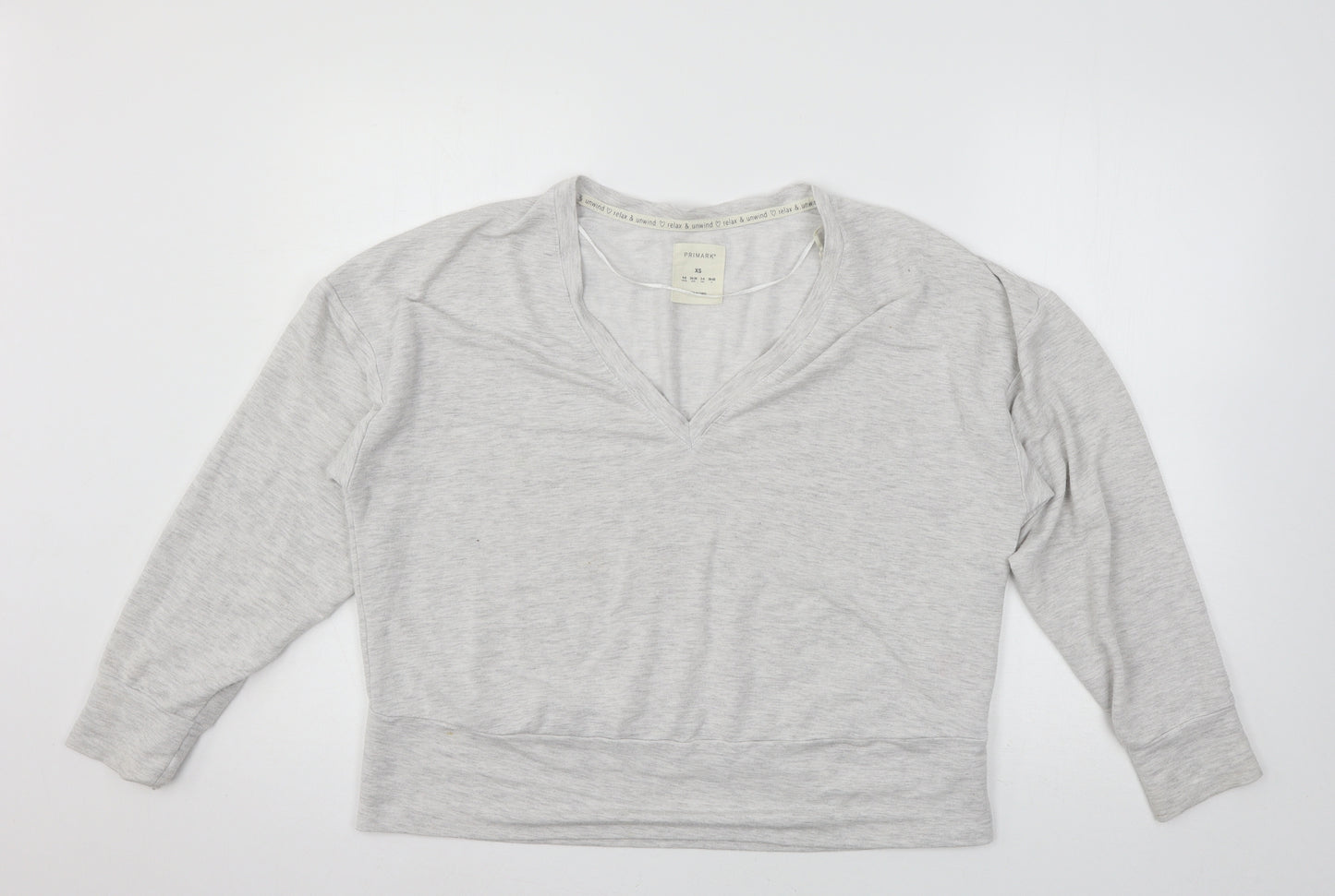 Primark Womens Grey  Jersey Pullover Sweatshirt Size 6