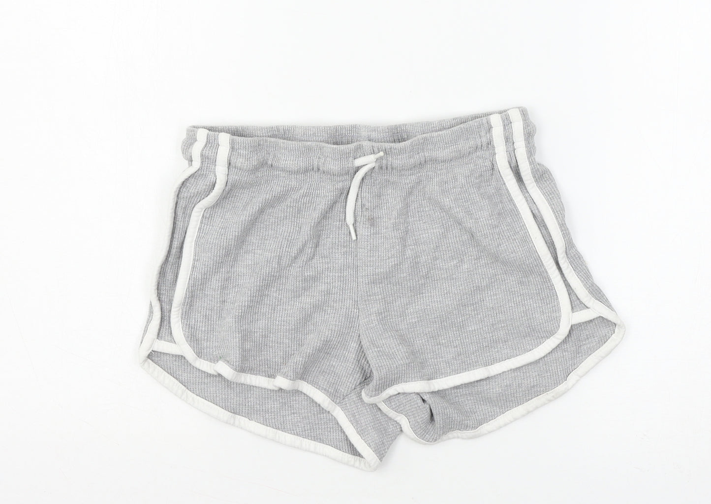 Primark Womens Grey Striped Jersey Sweat Shorts Size 6