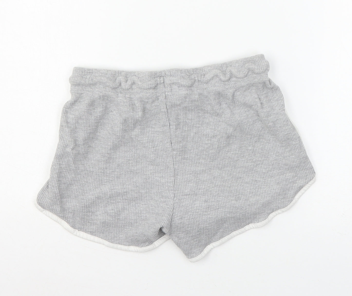 Primark Womens Grey Striped Jersey Sweat Shorts Size 6