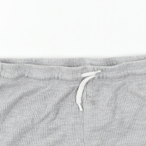 Primark Womens Grey Striped Jersey Sweat Shorts Size 6