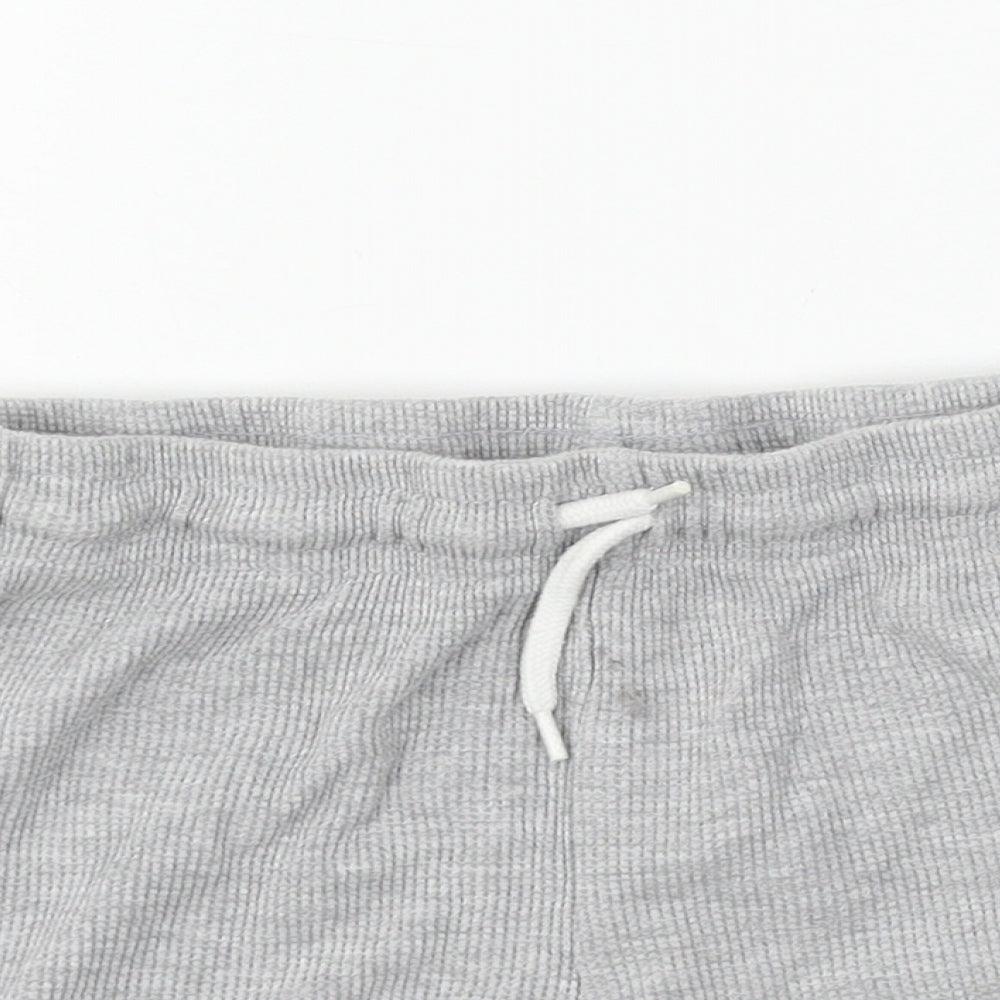 Primark Womens Grey Striped Jersey Sweat Shorts Size 6