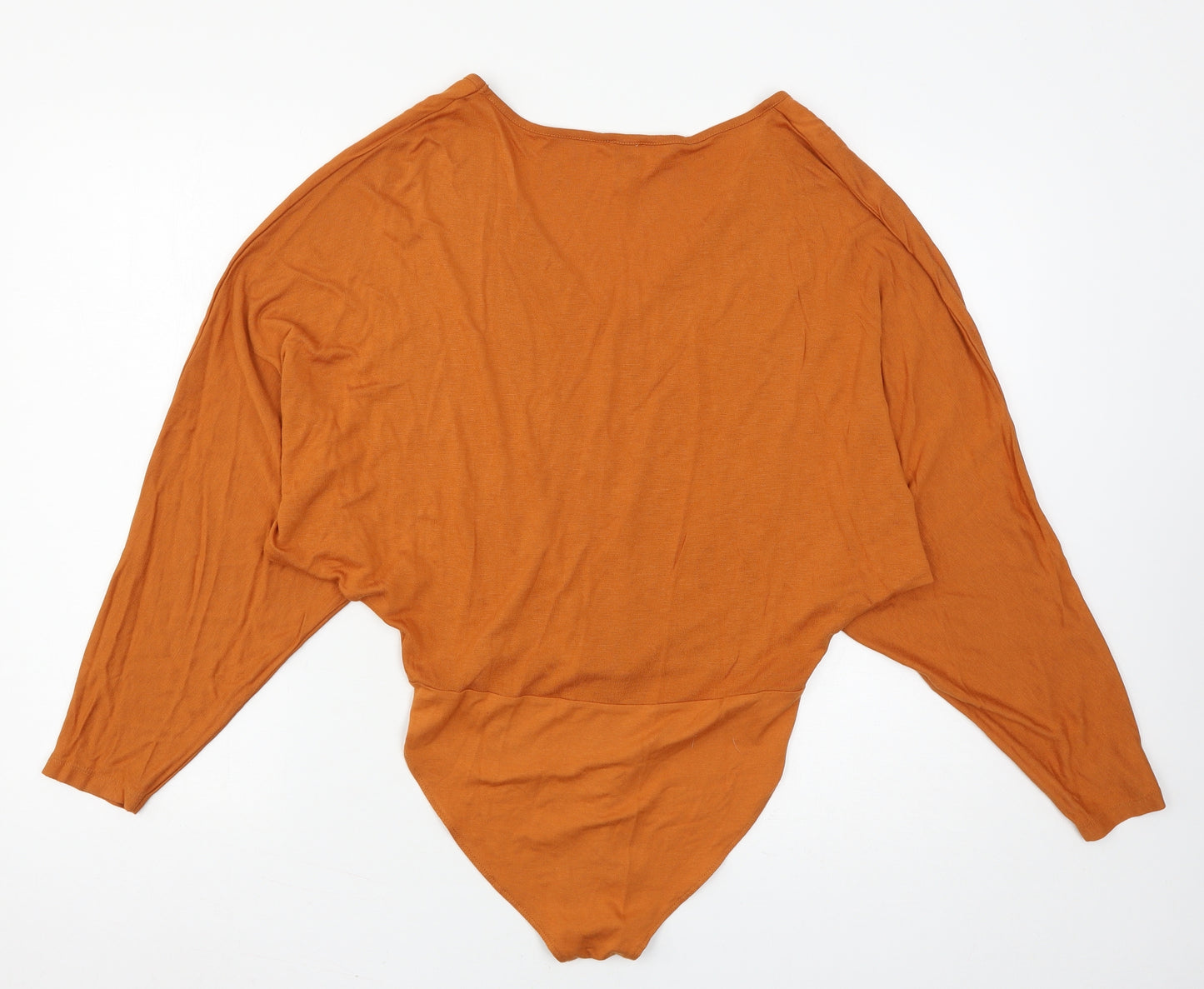 River Island Womens Orange  Jersey Bodysuit One-Piece Size 10