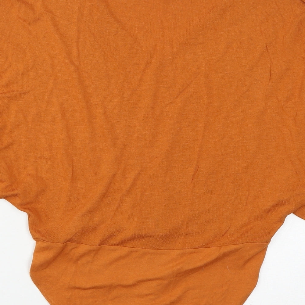 River Island Womens Orange  Jersey Bodysuit One-Piece Size 10