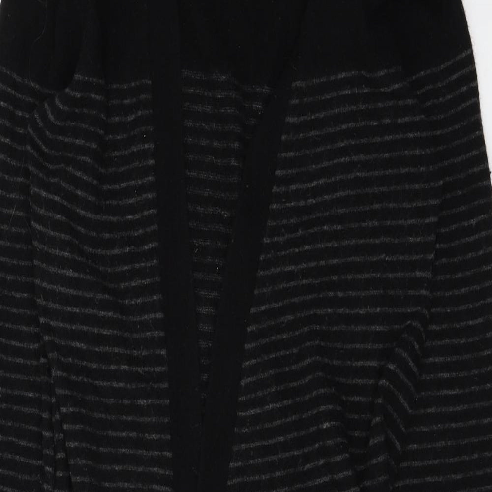 NEXT Womens Black Striped Knit Cardigan Jumper Size 10