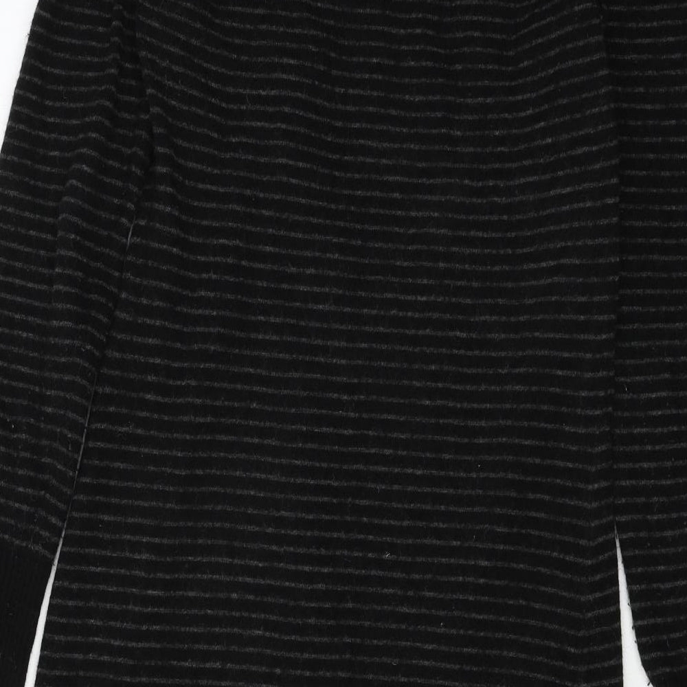 NEXT Womens Black Striped Knit Cardigan Jumper Size 10