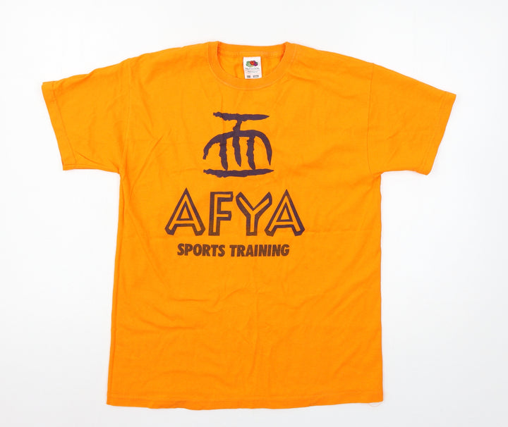 Fruit of the Loom Boys Orange Jersey Basic T-Shirt Size 12-13 Years - Afya Sports