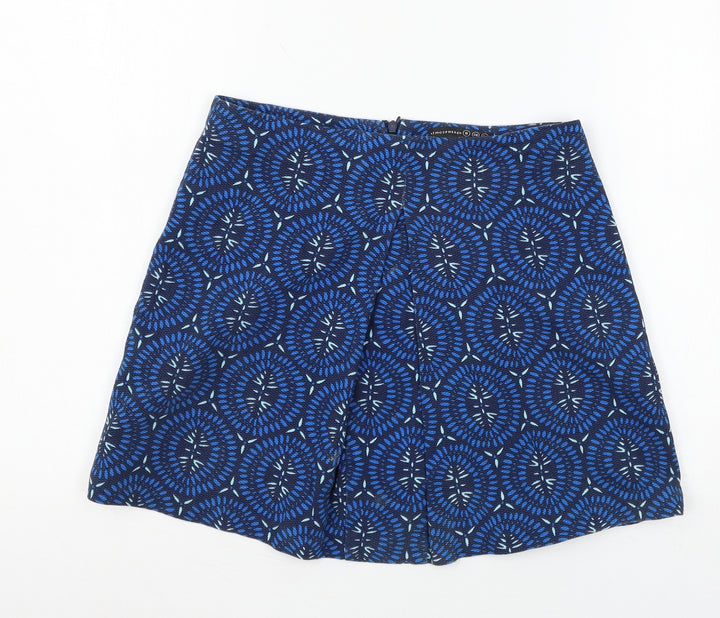 Atmosphere Womens Blue Geometric Flare Skirt Size 8