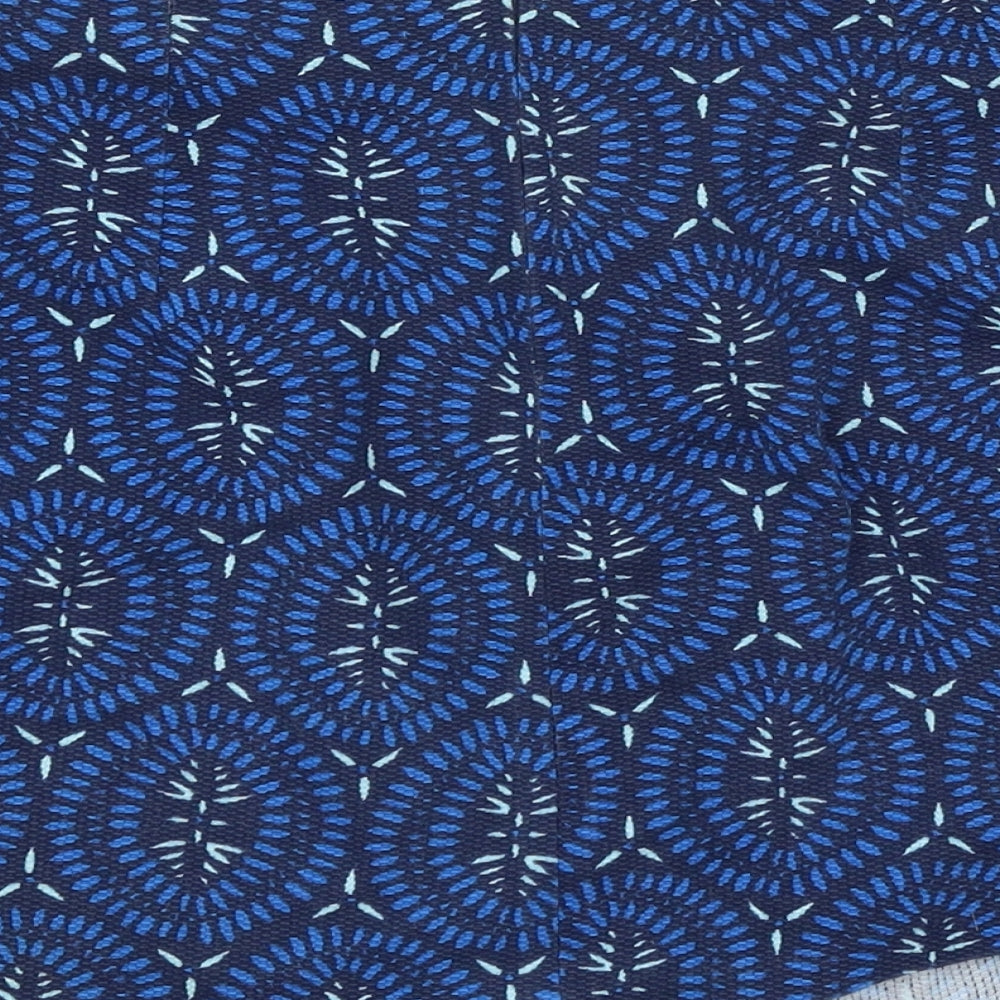 Atmosphere Womens Blue Geometric  Flare Skirt Size 8