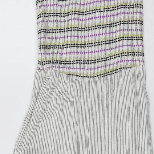 NEXT Girls White Striped  Jumpsuit One-Piece Size 9 Years