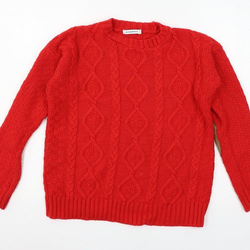 Glamourous Womens Red  Knit Pullover Jumper Size 8