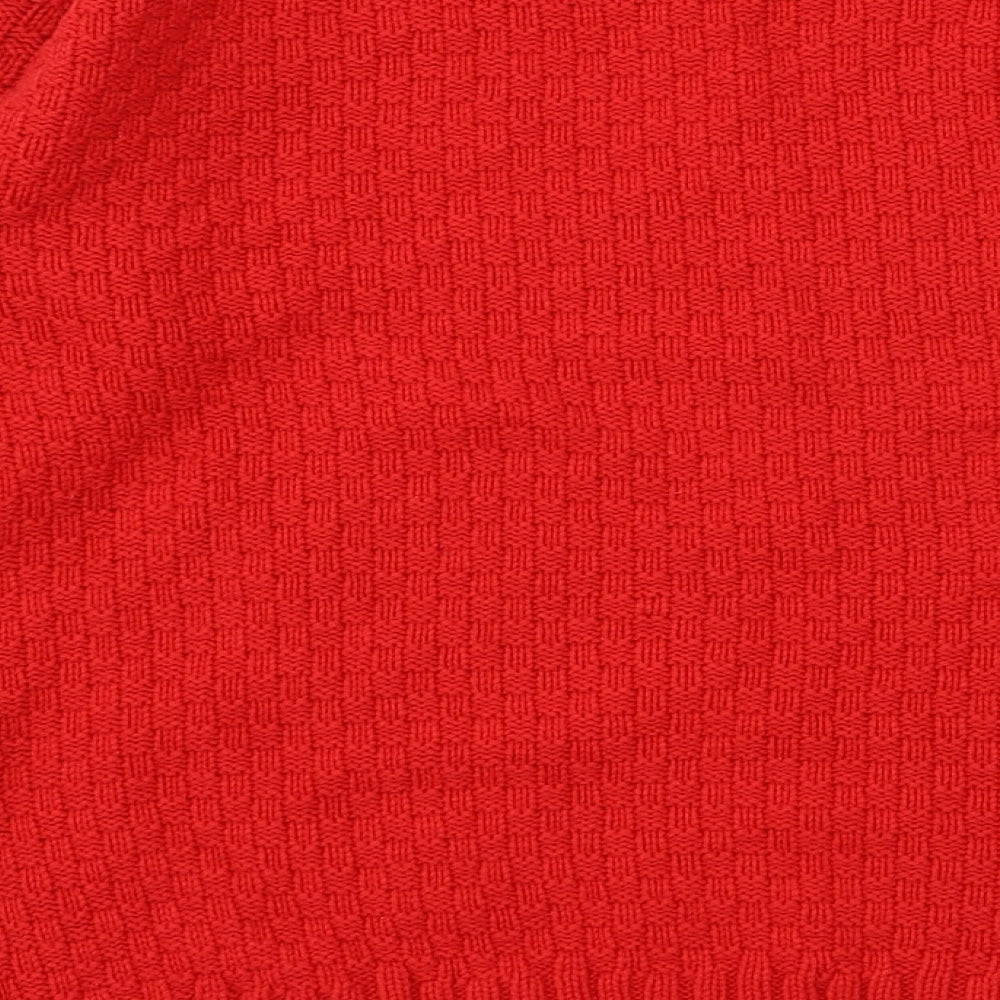 Glamourous Womens Red  Knit Pullover Jumper Size 8