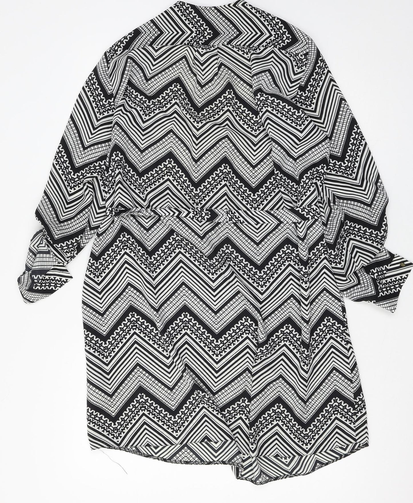 F&F Womens Black Geometric  A-Line  Size 14