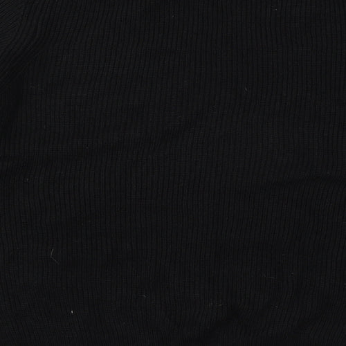 F&F Mens Black  Knit Pullover Jumper Size XL