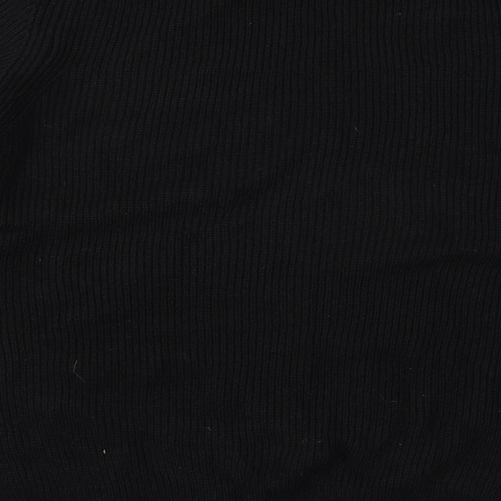 F&F Mens Black  Knit Pullover Jumper Size XL